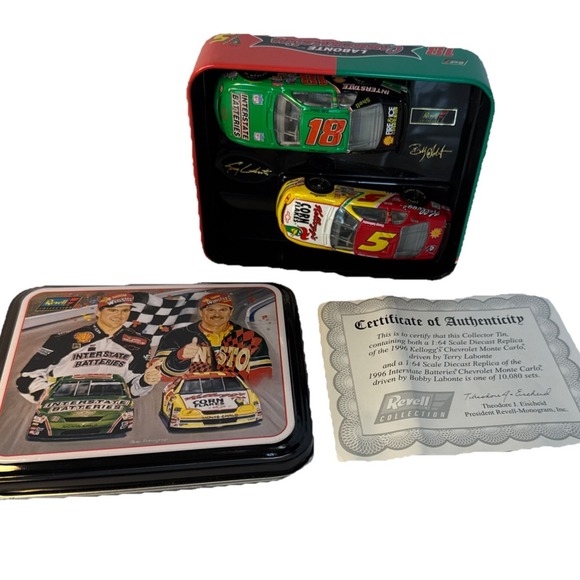 #5 & #18 Labonte Brothers, 1996 Kellogg's & Interstate Batteries, Tin Set, 1/64 - Picture 1 of 6